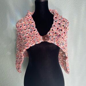 Multicolor Crochet Women's Shoulder Shawl